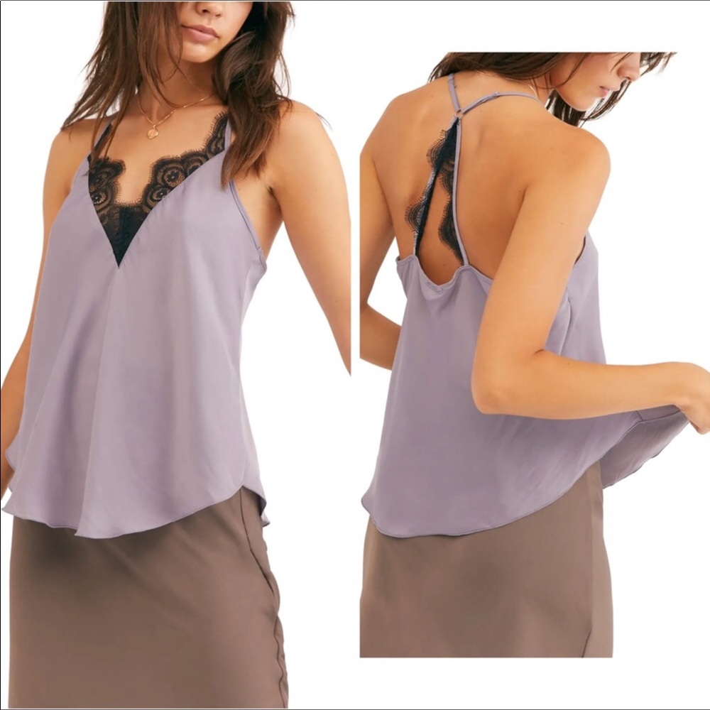Free People Cami Silver Mauve Top XSmall NWT - Picture 14 of 14